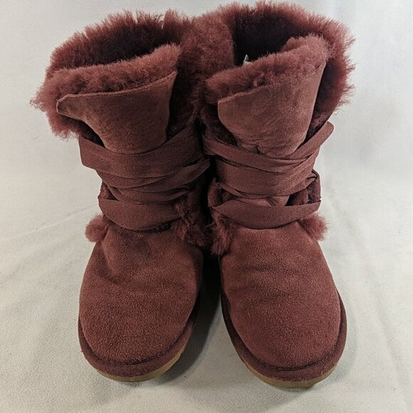 UGG Kids Boots in Burgundy - Picture 7 of 13